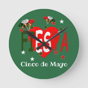 Cinco de mayo, fiesta mexican ronde klok