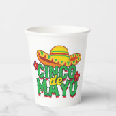 Cinco de Mayo Fiesta Papieren Bekers (Voorkant)