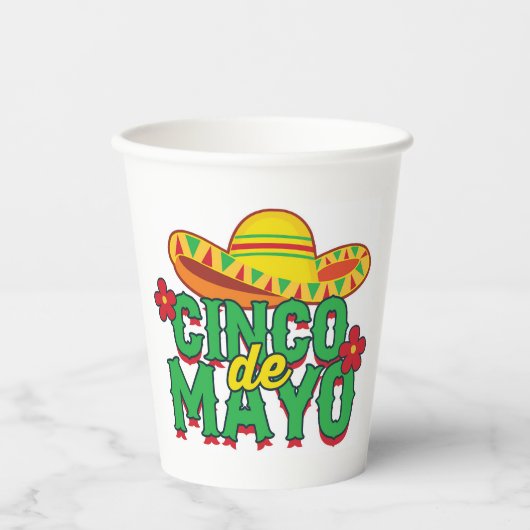 Cinco de Mayo Fiesta Papieren Bekers (Voorkant)