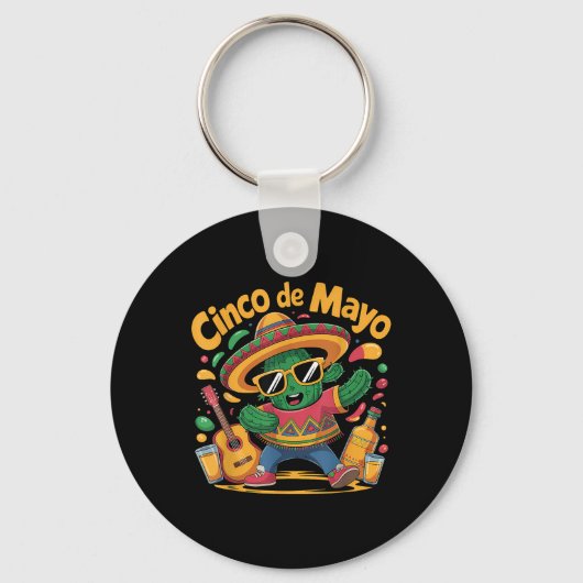Cinco de Mayo Fiesta Party 5 De Mayo Grappig Mexic Sleutelhanger (Voorkant)
