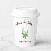 Cinco de Mayo Fiesta Party Desert Cactus Papieren Bekers (Voorkant)