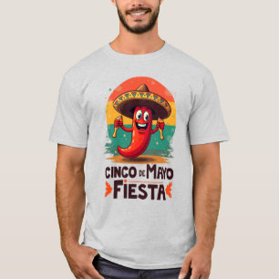 Cinco de Mayo Fiesta – pittig en leuk Mexicaans fe T-shirt