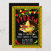 Cinco de Mayo Fiesta Salsa Invitation Kaart (Voorkant / Achterkant)