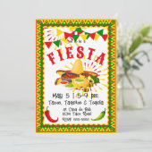 Cinco de Mayo Fiesta Salsa Kaart (Staand voorkant)