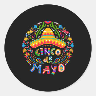 Cinco De Mayo Fiesta Squad Familie Bijpassende Man Ronde Sticker