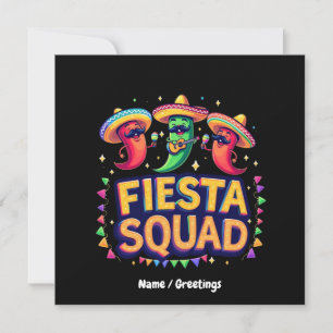 Cinco de Mayo Fiesta Squad Familie Mexicaanse Part Kaart