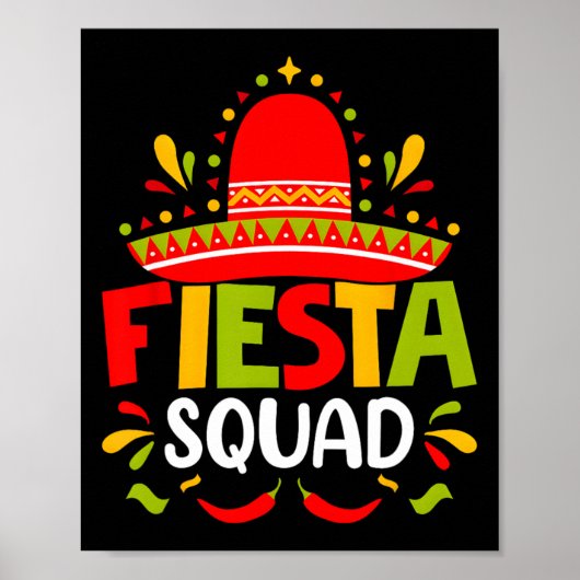 Cinco de Mayo Fiesta Squad Family Matching Group A Poster (Voorkant)