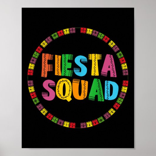 Cinco de Mayo Fiesta Squad Grappig Let's Fiesta Me Poster (Voorkant)