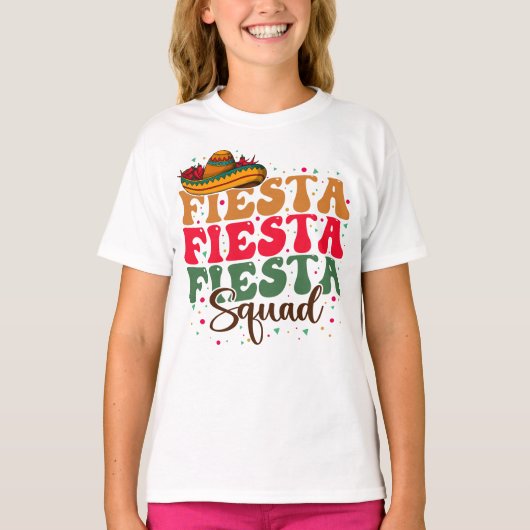 Cinco de Mayo Fiesta Squad Mexicaanse partij T-shirt (Voorkant)