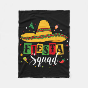Cinco de Mayo Fiesta Squad Mexican Party Cinco de Fleece Deken