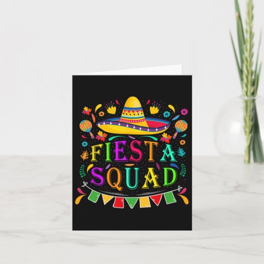 Cinco de Mayo Fiesta Squad Mexican Party Cinco de Kaart (Voorkant)