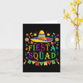 Cinco de Mayo Fiesta Squad Mexican Party Cinco de Kaart (Gele Bloem)