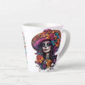 Cinco de Mayo Fiesta Squad Sugar Skull Latte Mug Mok (Rechterhoek)