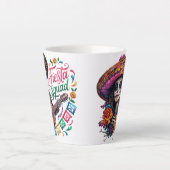 Cinco de Mayo Fiesta Squad Suiker Schedel Latte Mo Mok (Voorkant)