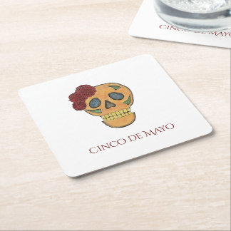 Cinco de Mayo Fiesta Sugar Skull Party Kartonnen Onderzetters