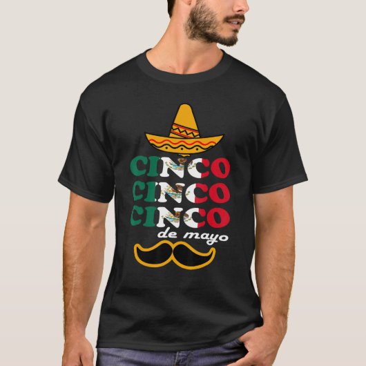 Cinco De Mayo Fiesta Surprise Camisa 5 De Mayo T-shirt (Voorkant)