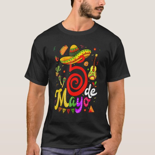 Cinco De Mayo Fiesta Surprise Camisa 5 De Mayo Viv T-shirt (Voorkant)