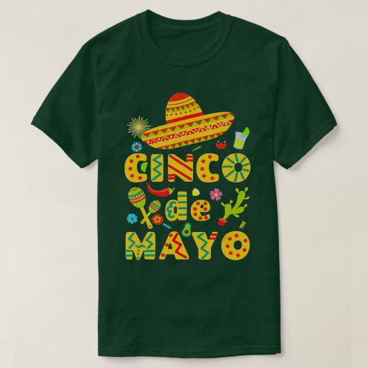 Cinco de Mayo Fiesta Surprise Camisa 5 de Mayo Viv T-shirt (Design voorkant)