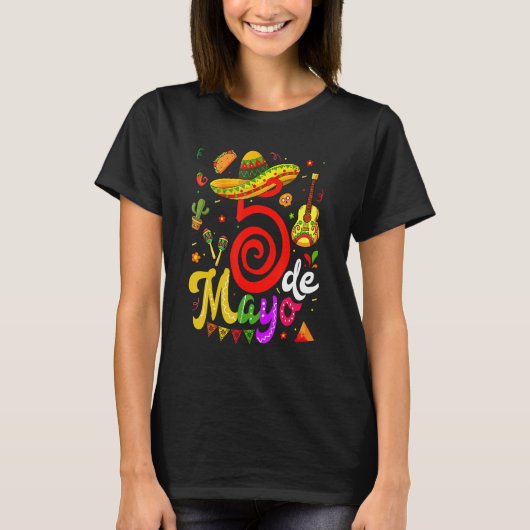 Cinco De Mayo Fiesta Surprise Camisa 5 De Mayo Viv T-shirt (Voorkant)