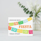 Cinco de Mayo Fiesta Texas Uitnodiging Briefkaart (Staand voorkant)