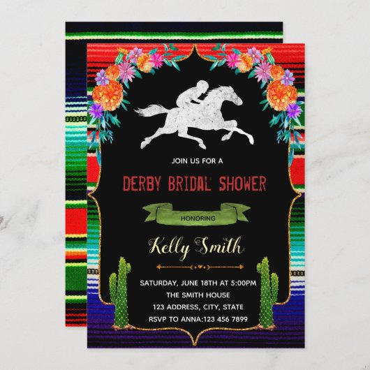 Cinco de mayo fiesta themparty uitnodiging (Voorkant / Achterkant)