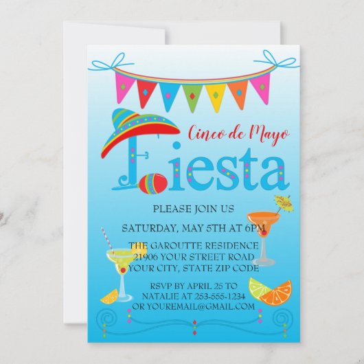 Cinco De Mayo Fiesta Uitnodiging (Voorkant)