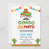 Cinco de mayo fiesta-uitnodiging kaart (Voorkant)