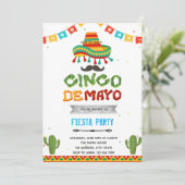 Cinco de mayo fiesta-uitnodiging kaart (Staand voorkant)