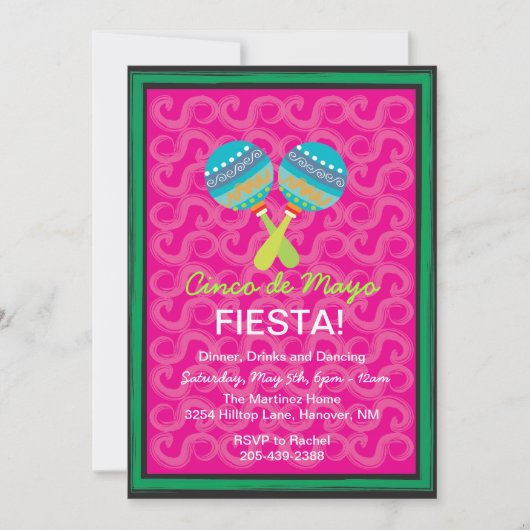 Cinco de Mayo Fiesta-uitnodigingen Kaart (Voorkant)