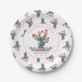 Cinco de Mayo Fiesta Waterverf Cactus Papieren Bordje