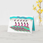 Cinco de Mayo, Flamenco Dancer Geïsoleerd op wit Kaart (Gele Bloem)