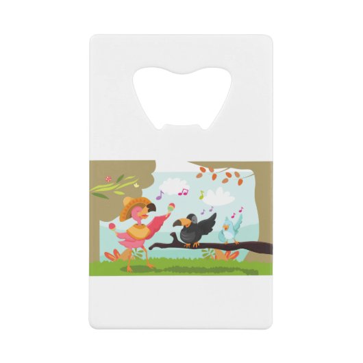 cinco de mayo flamingo creditkaart flessenopener (Voorkant)