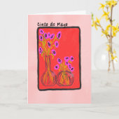 Cinco de Mayo Flowers in Vases Kaart (Gele Bloem)