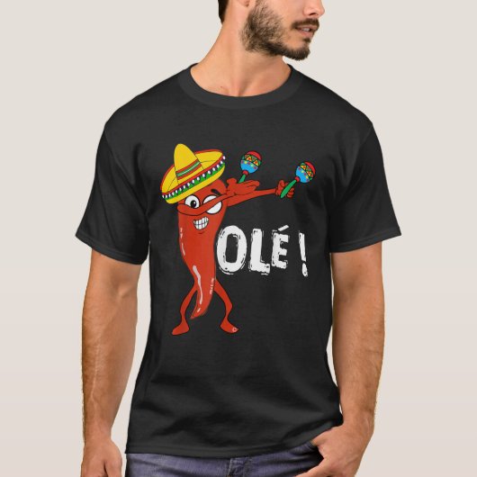 Cinco De Mayo For Men Women Dancing Chili Pepper O T-shirt (Voorkant)
