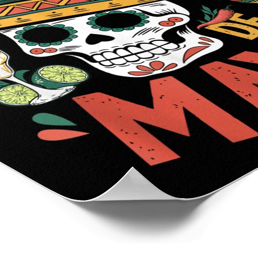 Cinco de Mayo Funny Camisa Mexicaanse Sombrero Fie Poster (Hoek)