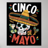 Cinco de Mayo Funny Camisa Mexicaanse Sombrero Fie Poster (Voorkant)
