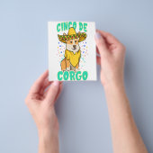 Cinco de Mayo Funny Corgi Dog met Poncho _ Mexico Flyer (Hand)