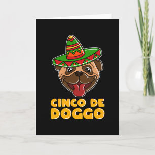 Cinco de Mayo Funny dog met sombrero Kaart