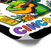 Cinco de mayo funny mexican cactus sunglassesCinco Poster (Hoek)
