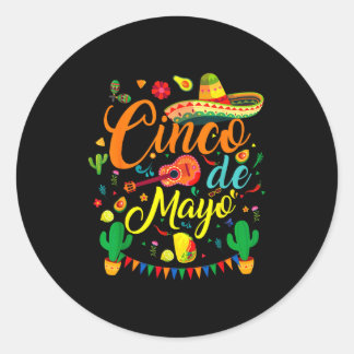 Cinco de mayo funny mexican fiesta party 5 de mayo ronde sticker