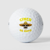 Cinco de Mayo Funny Skull Mexicaans voor Mexicaans Golfballen (Voorkant)