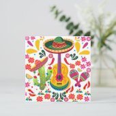 Cinco De Mayo Gitaar Feestdagenkaart (Staand voorkant)
