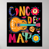 Cinco de Mayo Gitaarfeest Mexicaanse Fiesta Happy  Poster (Voorkant)