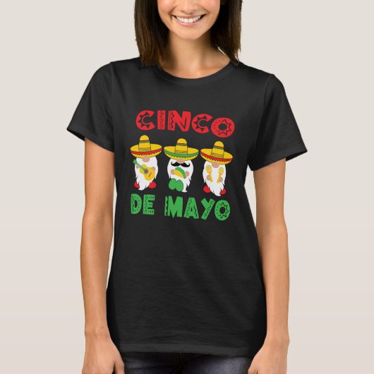 Cinco De Mayo Gnomes 5 De Mayo Party Mexican Fiest T-shirt (Voorkant)