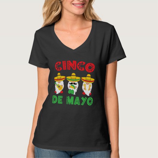 Cinco De Mayo Gnomes 5 De Mayo Party Mexican Fiest T-shirt (Voorkant)