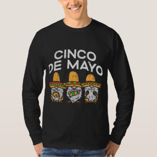 Cinco De Mayo Gnomes Sombrero Schattige Fiesta Mex T-shirt