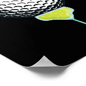 Cinco de Mayo Golf Ball with Sombrero and margarit Poster (Hoek)