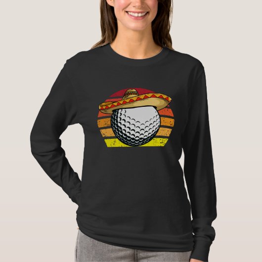 Cinco de Mayo Golf Ball With Sombrero Golfer Mexic T-shirt (Voorkant)