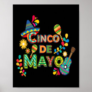 Cinco De Mayo Grappig Mexicaans Feest 5 De Mayo Poster