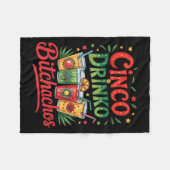 Cinco De Mayo Grappig Mexicaans Feest Cinco De Dri Fleece Deken (Voorkant (Horizontaal))